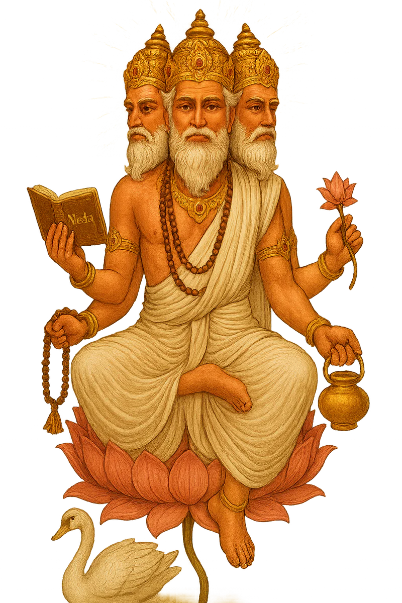 Брахма — творец вселенной, живущий 100 лет по своему исчислению